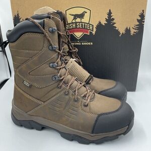 Irish Setter Terrain 10" Waterproof Hunting Boots Brown Mens Size 14 EE/Wide NEW